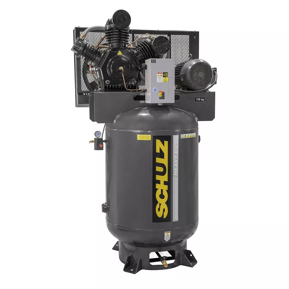 Schulz 15120VW60X-3 15 HP 120-Gal Piston Air Compressor