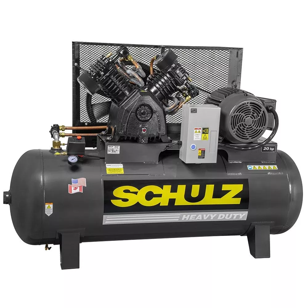 Schulz 20120HLV80BR-3 20 HP 120-Gal Piston Air Compressor