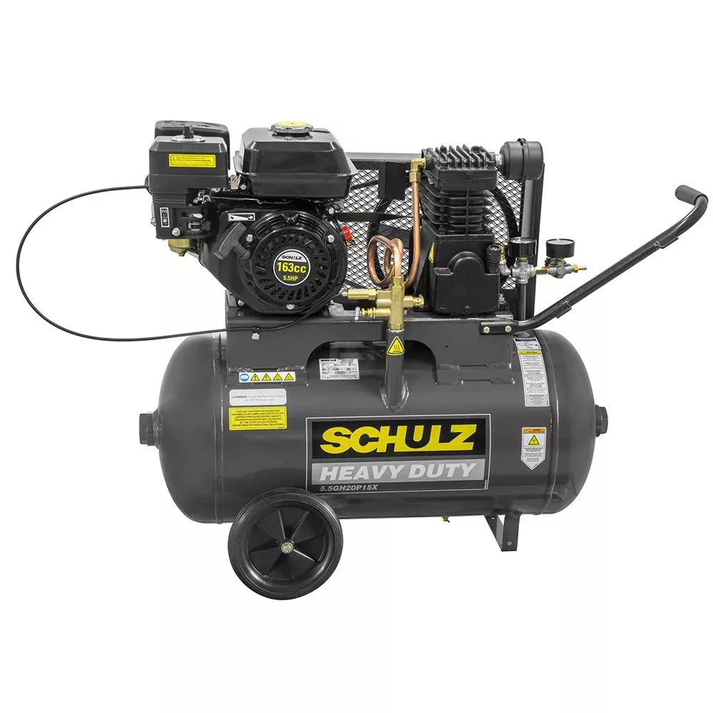 Schulz 5.5GH20P15X 5.5 HP 20-Gal Gasoline Piston Compressor