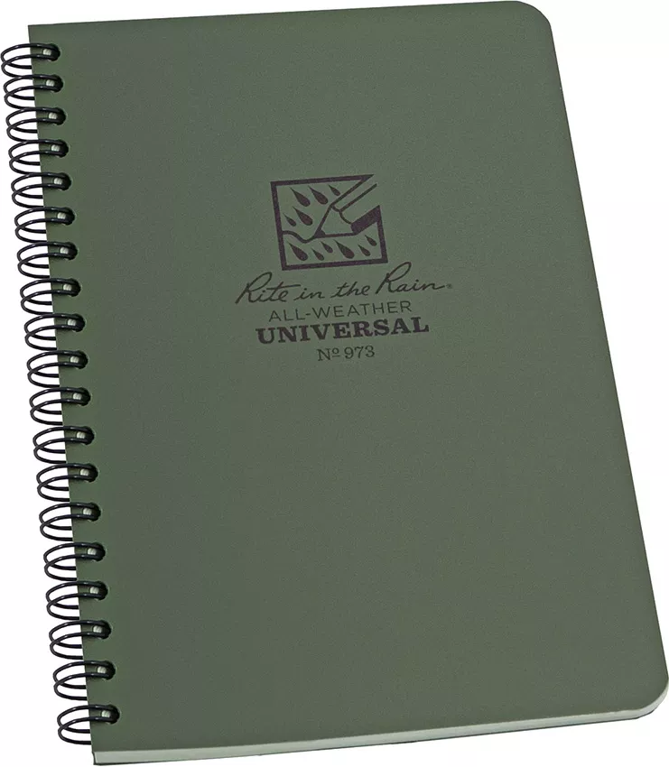 Side Spiral Notebook Green