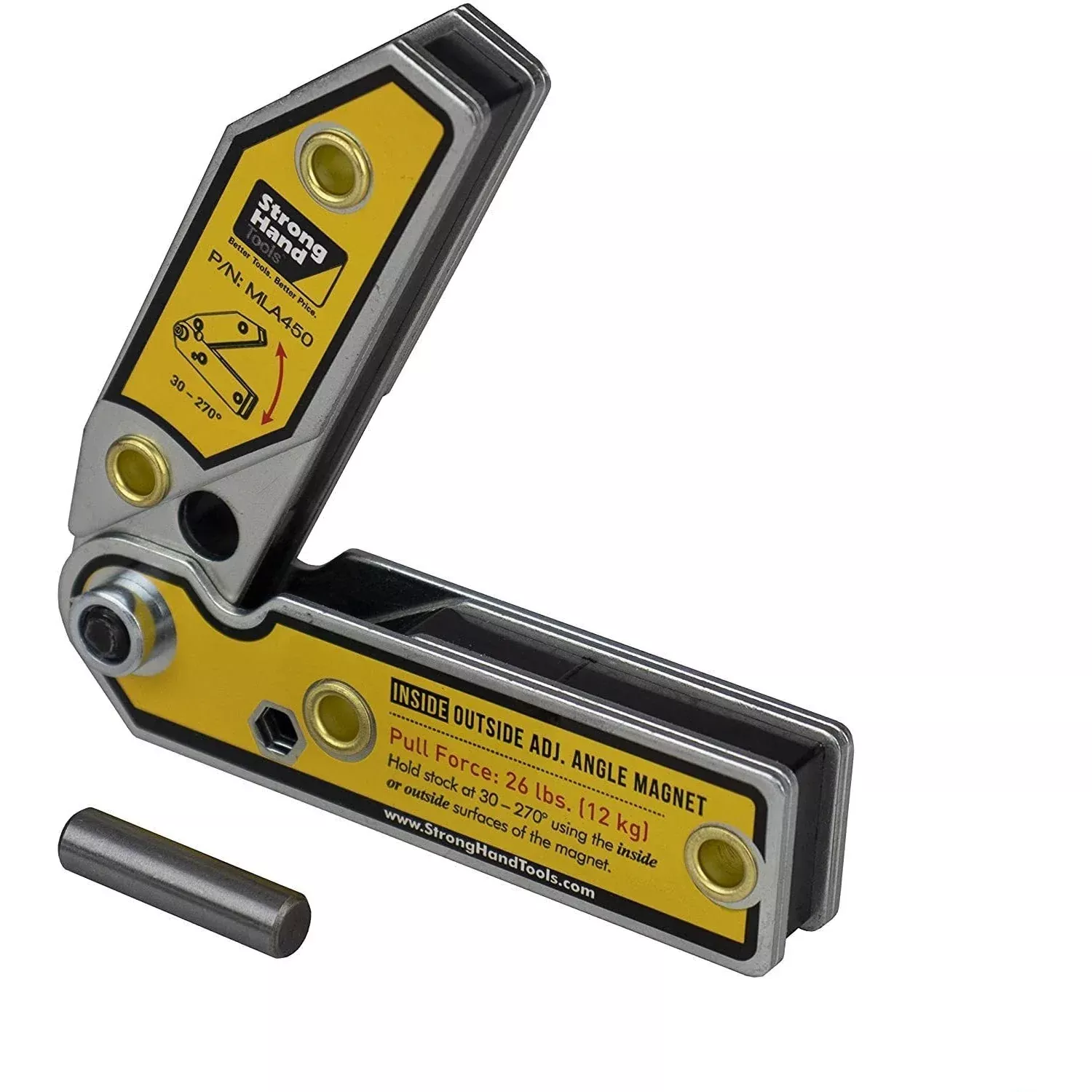 Strong Hand Tools MLA450 Adjustable Inside / Outside Angle Magnet, 4.7"