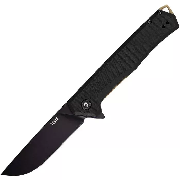 Tekto F1 Alpha Linerlock Black G10/Bronze/Black D2