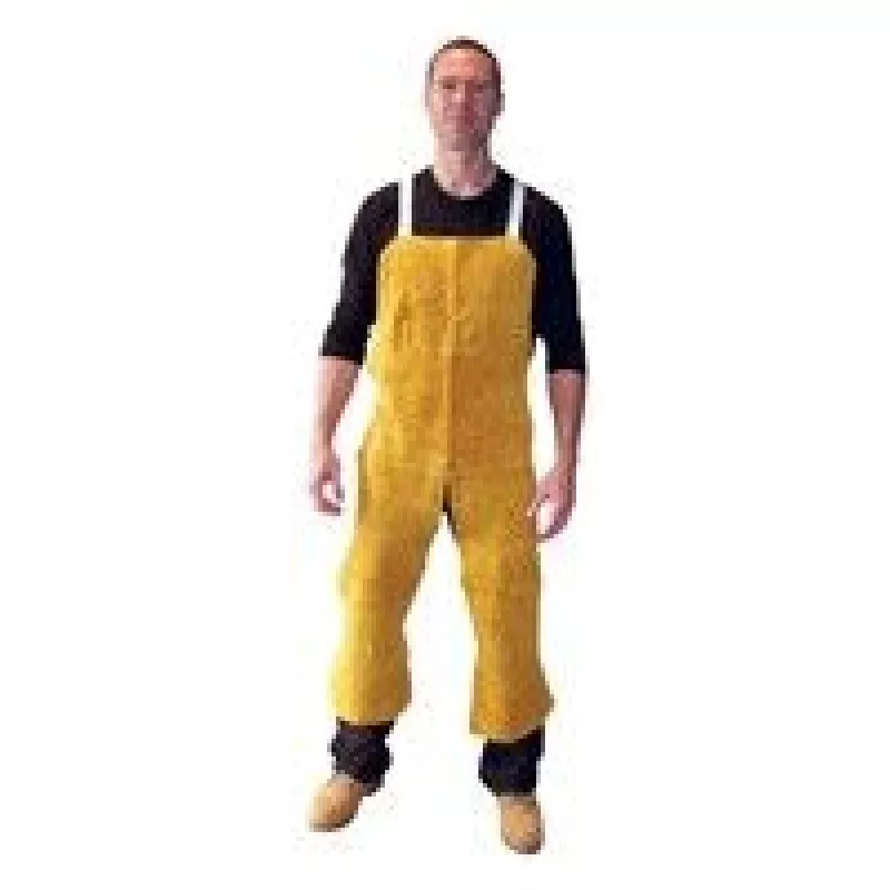 Tillman 4348 24" x 48" Brown Leather Split Leg Bib Apron (1 Apron)