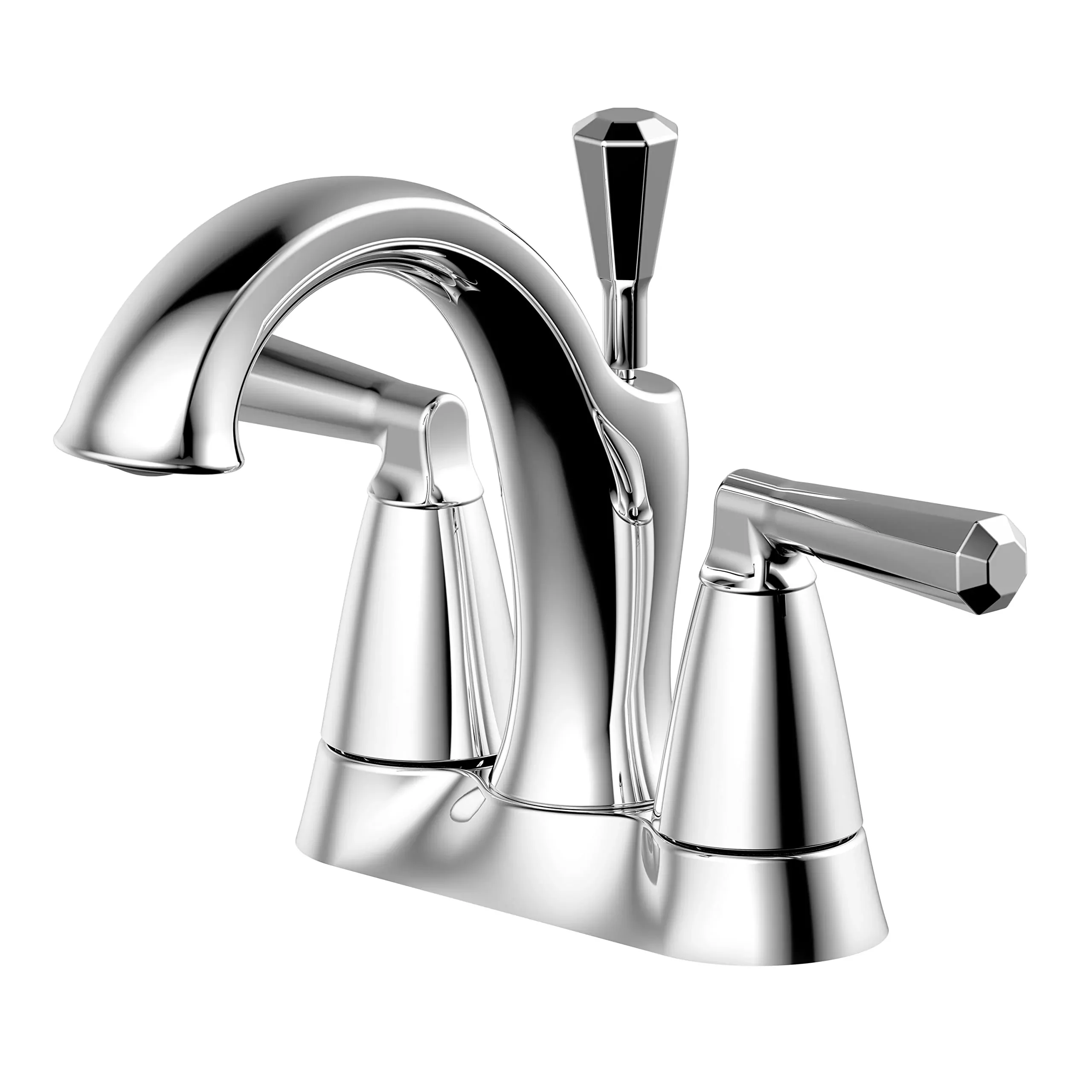 UF4591x Z Collection Double Handle 4" Centerset Lavatory Bathroom Sink Faucet with Drain Assembly