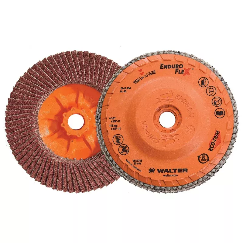 Walter 06B454 4.5" 40 Grit Spin-On Enduro-Flex Flap Disc