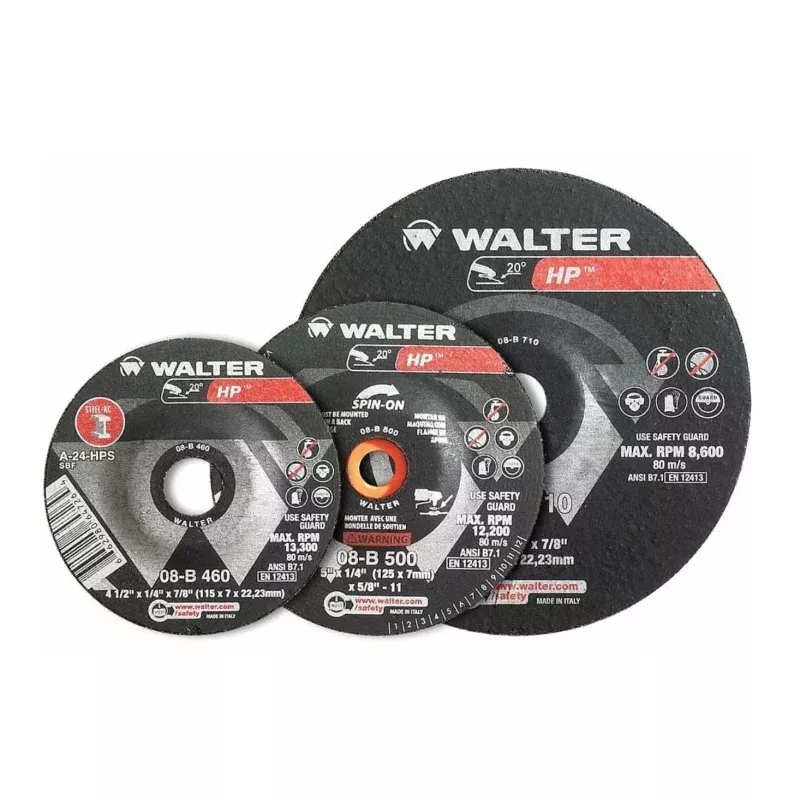 Walter 08B910 9" x 1/4" x 7/8" HP Type-27 Grinding Wheel