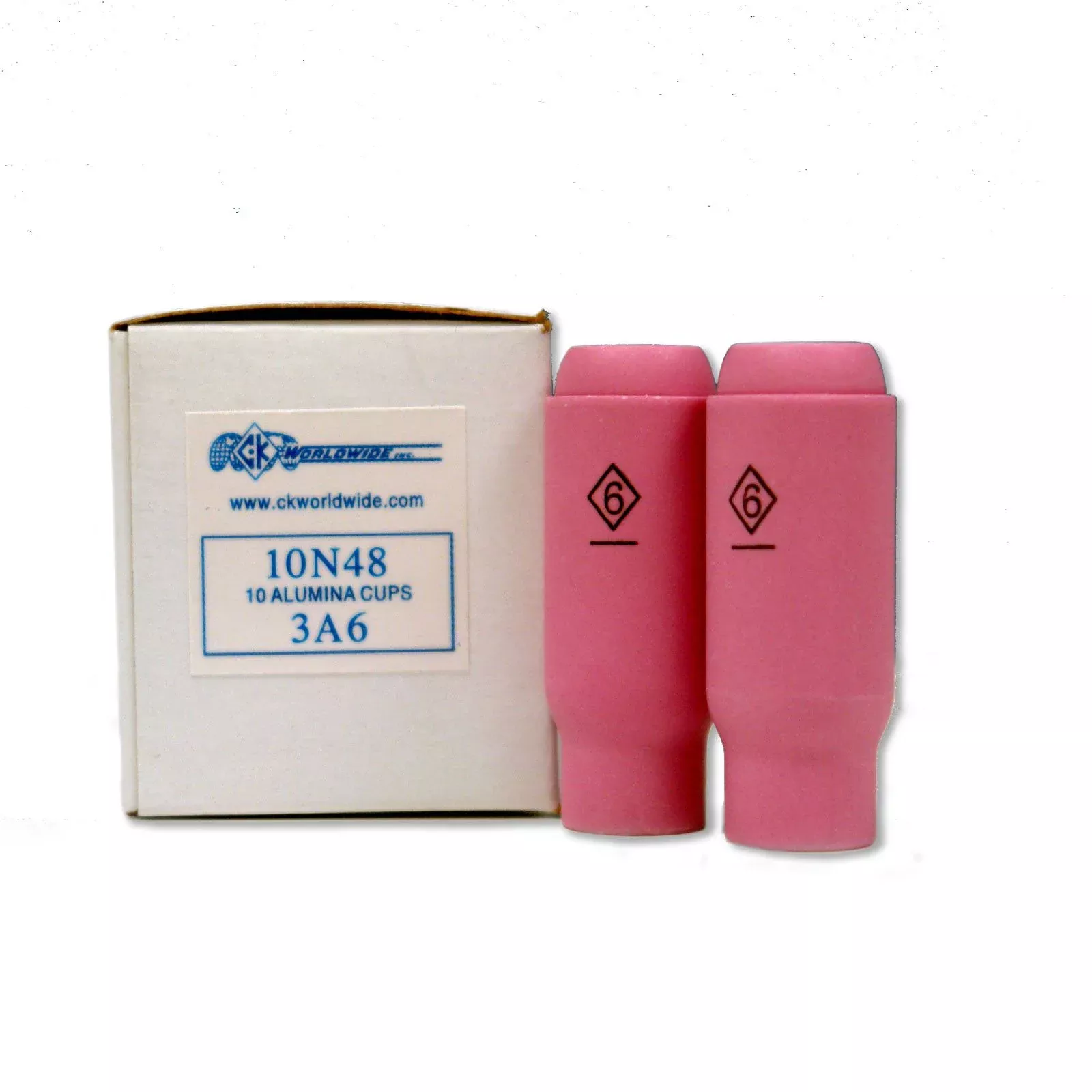 Weldmark 10N48 #6 TIG Alumina Nozzle (10 Each)