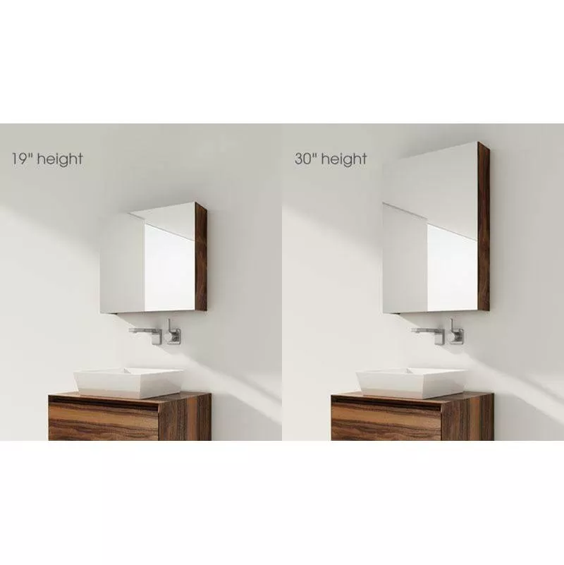 Wet Style M1830MEL-11-LED Furniture M – Mirrored Cabinet 18 X 30 Height – Left Hinges – Led Option – Walnut Natural