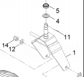 Z-Sprayer Front Wheel Caster (Left) P/N: GG135544105